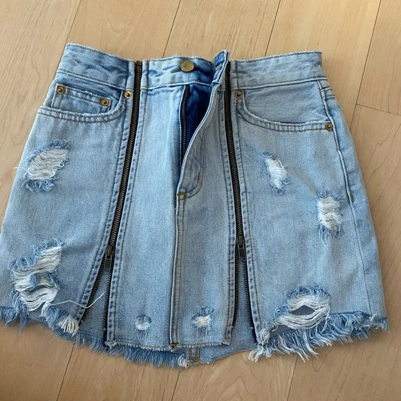 Carmar Skirts Lf Jean Skirt Women Blue Front Button Midi Denim Skirt